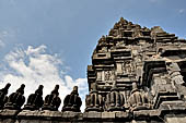 Prambanan - Candi Lara Jonggrang, the fluted stupa-like ornaments called 'ratna' 